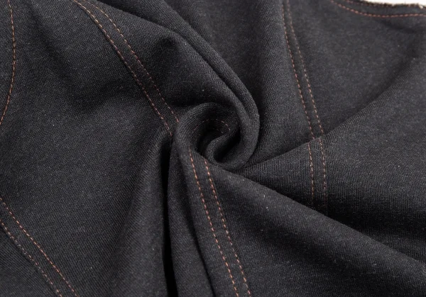 ジャンポールゴルチエJean Paul GAULTIER PARIS 裏起毛スウェットノースリーブライダースジャケット 黒40 K-76962_015
