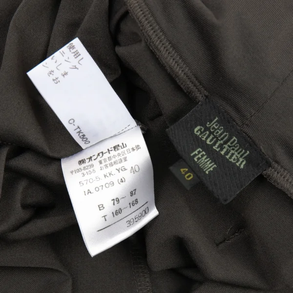 ジャンポールゴルチエ ファムJean Paul GAULTIER FEMME ストレッチタートルネックノースリーブ グレー40 K-76978_018
