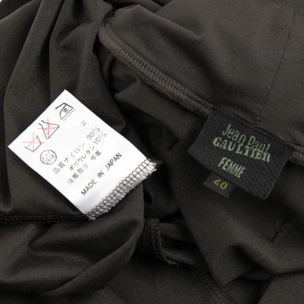 ジャンポールゴルチエ ファムJean Paul GAULTIER FEMME ストレッチタートルネックノースリーブ グレー40 K-76978_019