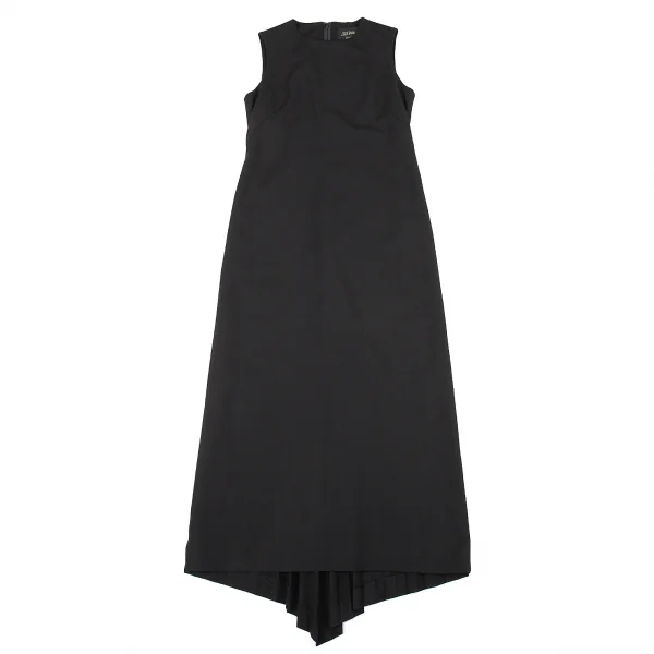 ジャンポールゴルチエ ファムJean Paul GAULTIER FEMME バックプリーツウールギャバノースリーブワンピース 黒40 K-77013_002