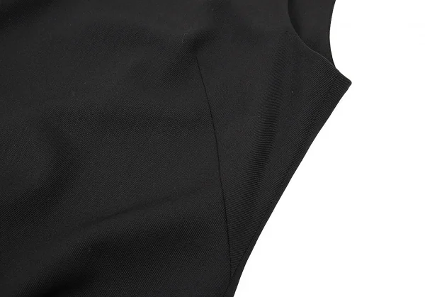 ジャンポールゴルチエ ファムJean Paul GAULTIER FEMME バックプリーツウールギャバノースリーブワンピース 黒40 K-77013_006