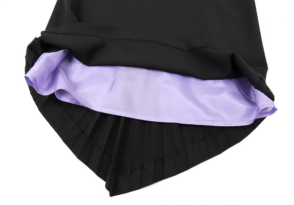 ジャンポールゴルチエ ファムJean Paul GAULTIER FEMME バックプリーツウールギャバノースリーブワンピース 黒40 K-77013_008