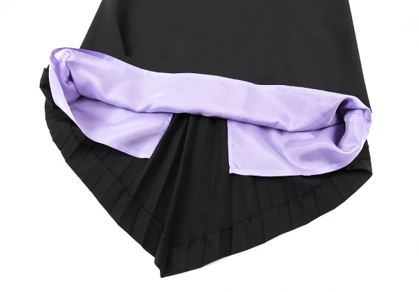 ジャンポールゴルチエ ファムJean Paul GAULTIER FEMME バックプリーツウールギャバノースリーブワンピース 黒40 K-77013_009