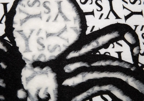 ワイズY's フロッキースパイダーロゴプリントTシャツ 白2 K-77046_005