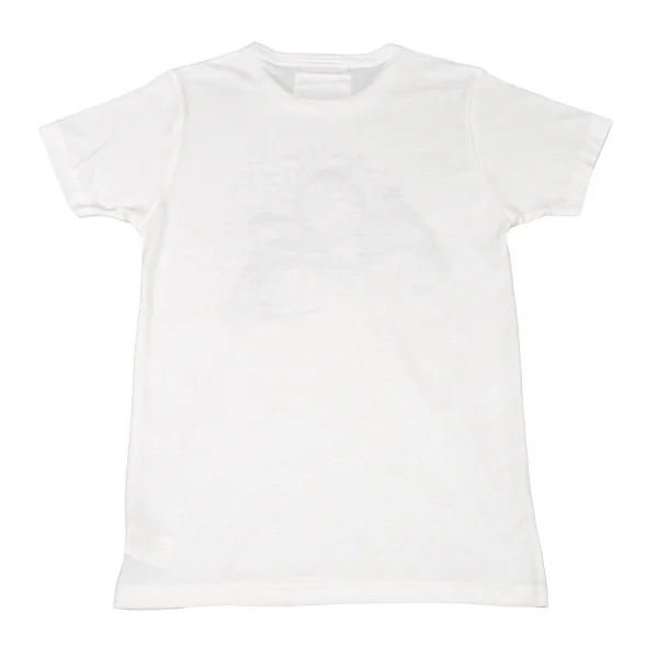 ワイズY's フロッキースパイダーロゴプリントTシャツ 白2 K-77046_009