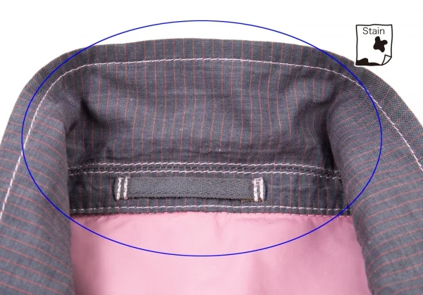 コムデギャルソン オムCOMME des GARCONS HOMME 製品染めストライプステッチ２Bジャケット 紺ピンクXS K-77075_003