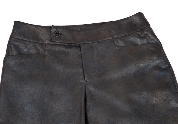 イッセイミヤケISSEY MIYAKE まだらメタリック裾ジップパンツ シルバー1 K-77094_002