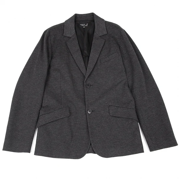 agnes b. homme Houndstooth Stretched Jacket Grey,Black T1 K-77126_001