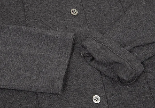 イッセイミヤケ フェットISSEY MIYAKE FETE テンセル天竺カーディガン チャコール2 K-77146_007