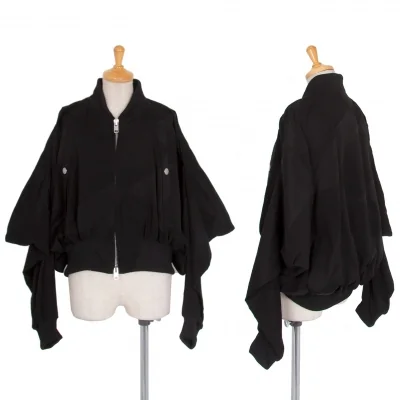 リミフゥLIMI feu ジオメトリック変形袖MA-1ボマーブルゾン