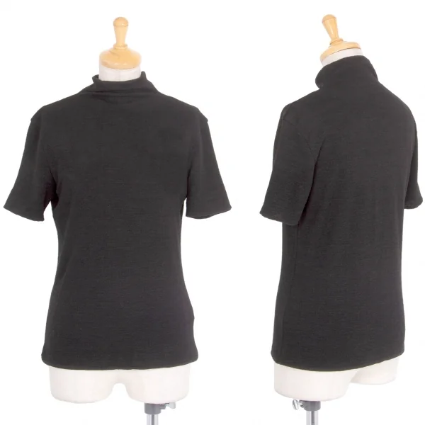 ヨーガンレールJURGEN LEHL ニットハイネックTシャツ 黒M K-77268_001