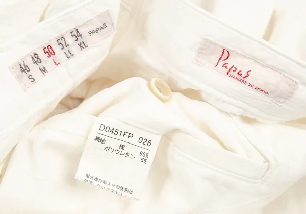 パパスPapas コットンストレッチパンツ オフ50L K-77385_017