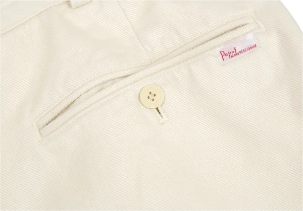 パパスPapas 裏起毛コットンパンツ クリームM K-77388_016