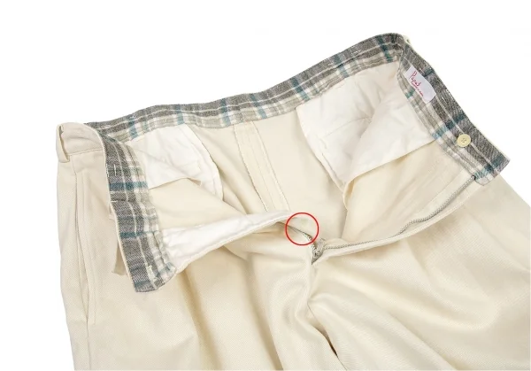 パパスPapas 裏起毛コットンパンツ クリームM K-77388_005