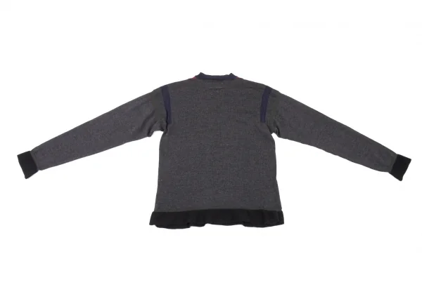 ジャンポールゴルチエ クラシックJean Paul GAULTIER CLASSIQUE イカリ刺繍ウールニットセーター チャコール他48 K-77405_009
