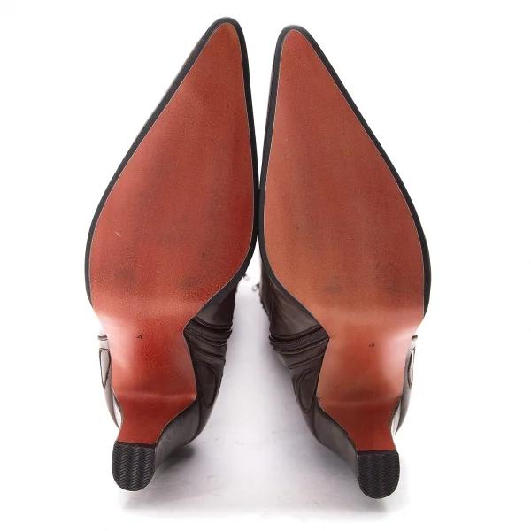 ヴィヴィアンタムVIVIENNETAM サイドジップロングブーツ 茶4(23.5位) K-77435_007