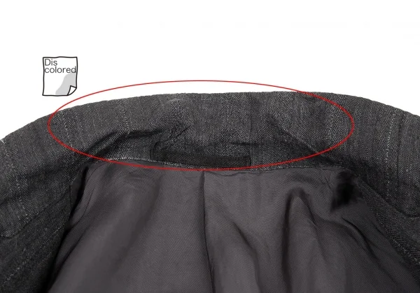 コムデギャルソンオムドゥCOMME des GARCONS HOMME DEUX リネンストライプテーラードジャケット グレーS K-77493_011