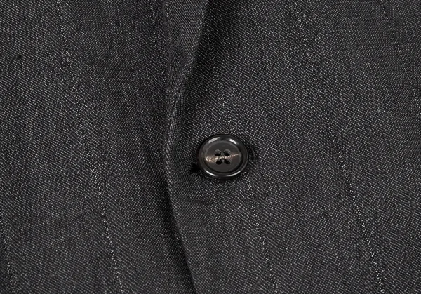 コムデギャルソンオムドゥCOMME des GARCONS HOMME DEUX リネンストライプテーラードジャケット グレーS K-77493_007