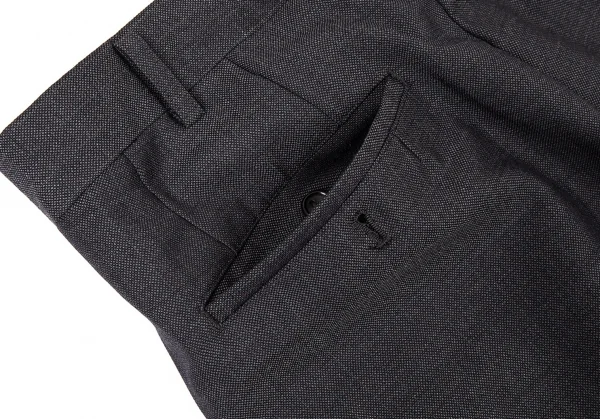 コムデギャルソンオムドゥCOMME des GARCONS HOMME DEUX ウールツータックテーパードパンツ グレーL K-77494_011