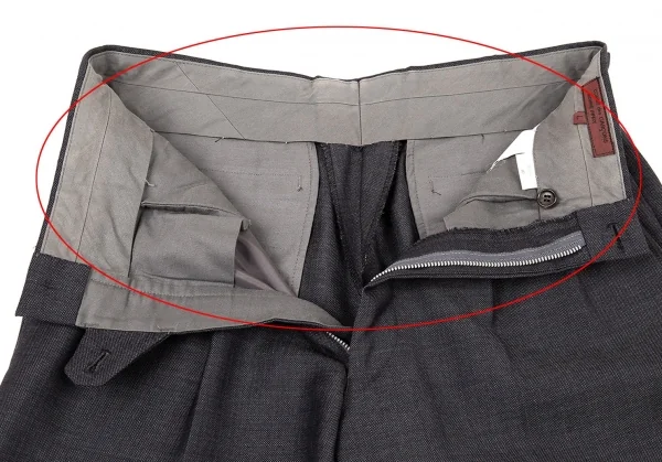 コムデギャルソンオムドゥCOMME des GARCONS HOMME DEUX ウールツータックテーパードパンツ グレーL K-77494_004