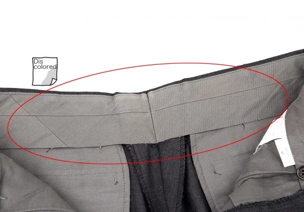 コムデギャルソンオムドゥCOMME des GARCONS HOMME DEUX ウールツータックテーパードパンツ グレーL K-77494_005