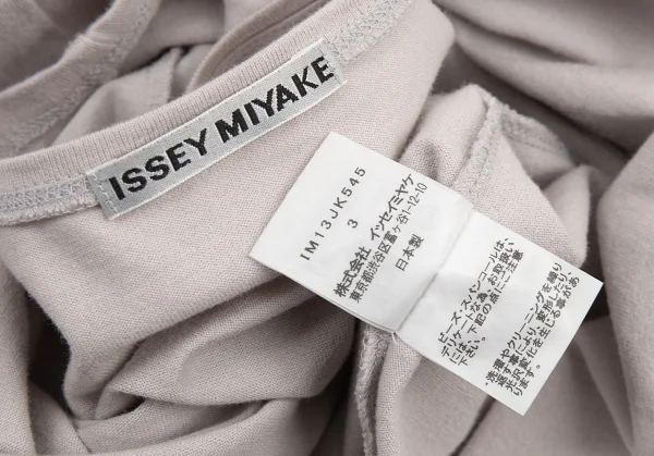 イッセイミヤケISSEY MIYAKE スパンコールTシャツ グレージュ3 K-77548_012