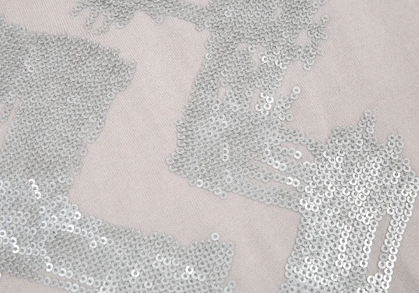 イッセイミヤケISSEY MIYAKE スパンコールTシャツ グレージュ3 K-77548_006