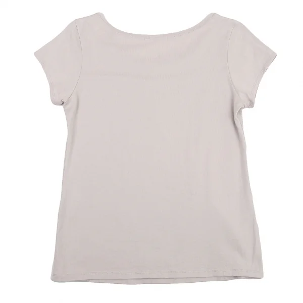 イッセイミヤケISSEY MIYAKE スパンコールTシャツ グレージュ3 K-77548_009