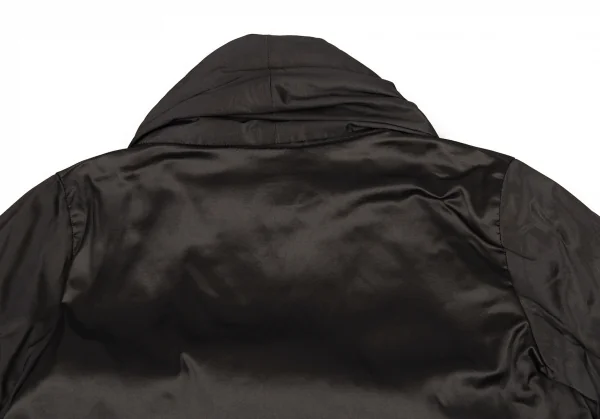 イッセイミヤケ ハートISSEY MIYAKE HaaT ポリ光沢ラップショートジャケット チャコールカーキ2 K-77680_011