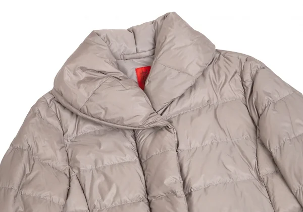希少品 イッセイミヤケ ダウンジャケット ビッグショールカラー ライトグレー イッセイミヤケ ハートISSEY MIYAKE HaaT ナイロンダウンジャケット