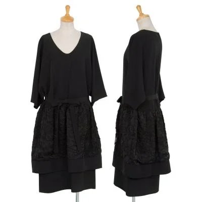 リミフゥLIMI feu シュリンク切替ドルマンレイヤードワンピース