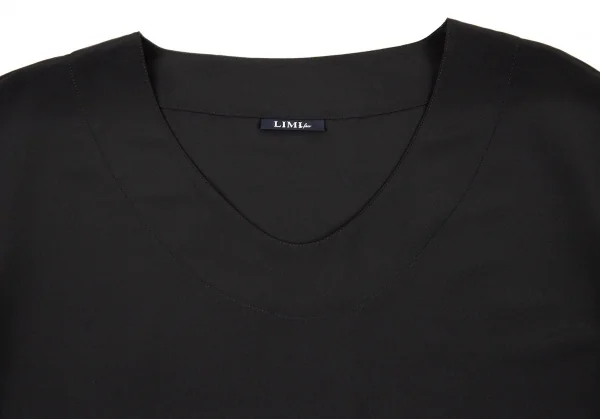リミフゥLIMI feu シュリンク切替ドルマンレイヤードワンピース 黒S K-77747_003