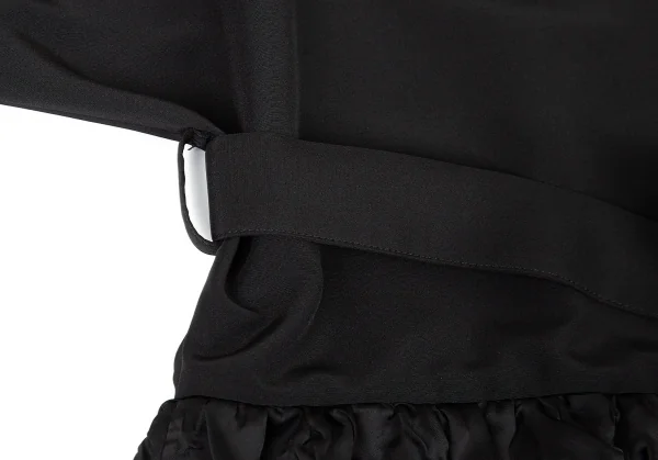 リミフゥLIMI feu シュリンク切替ドルマンレイヤードワンピース 黒S K-77747_006