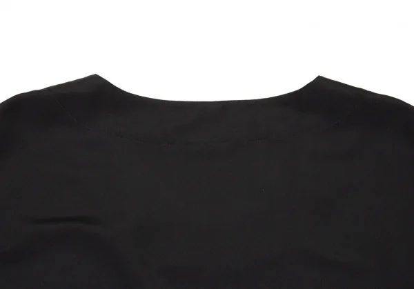 リミフゥLIMI feu シュリンク切替ドルマンレイヤードワンピース 黒S K-77747_014