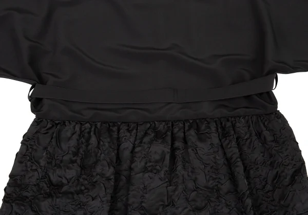 リミフゥLIMI feu シュリンク切替ドルマンレイヤードワンピース 黒S K-77747_015