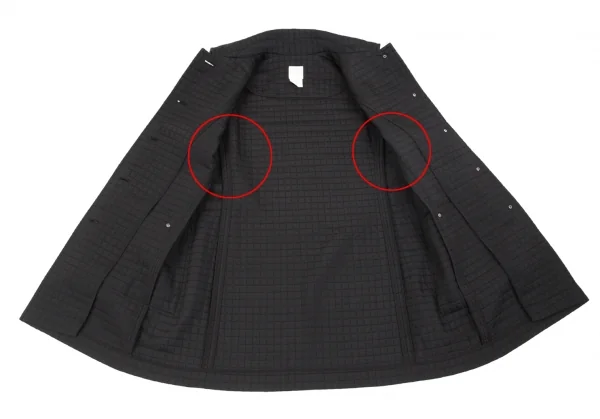 プリーツプリーズPLEATS PLEASE ブロックハーフコート 黒5 K-77799_012