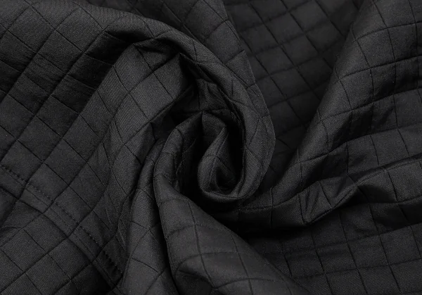 プリーツプリーズPLEATS PLEASE ブロックハーフコート 黒5 K-77799_016