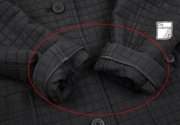 プリーツプリーズPLEATS PLEASE ブロックハーフコート 黒5 K-77799_009