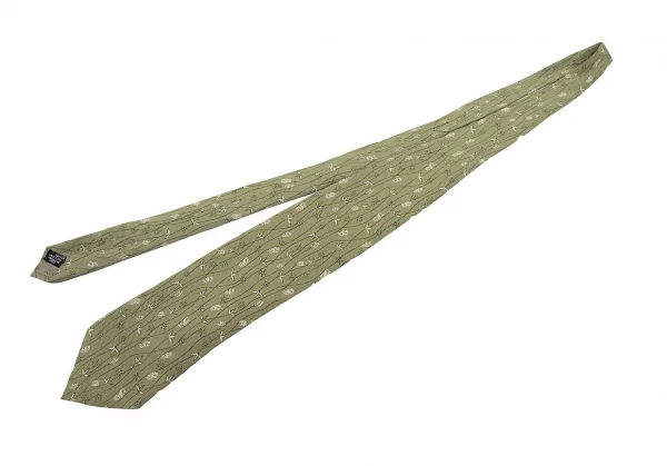 アルマーニコレツィオーニARMANI COLLEZIONI プリントシルクネクタイ カーキ K-77878_002