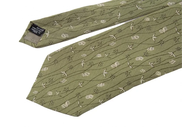 アルマーニコレツィオーニARMANI COLLEZIONI プリントシルクネクタイ カーキ K-77878_004