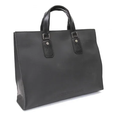 エンポリオアルマーニEMPORIO ARMANI レザートートバッグ 黒 (K-77887)