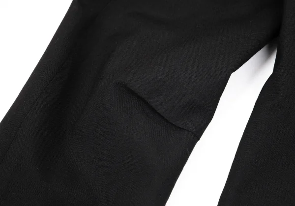 ヨウジヤマモト ファムYohji Yamamoto FEMME ウールビッグラペルショート丈ジャケット 黒1 K-77996_015