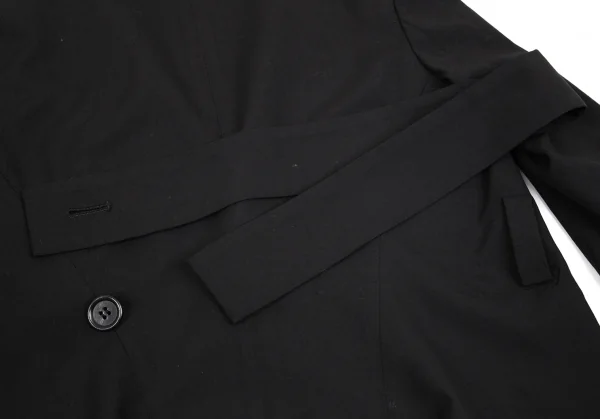 ヨウジヤマモト ファムYohji Yamamoto FEMME ウールビッグラペルショート丈ジャケット 黒1 K-77996_017