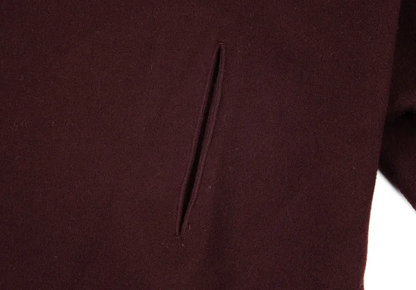 ヨウジヤマモト ファムYohji Yamamoto FEMME ウールフェルトドルマンジップアップコート ボルドー2 K-77997_011