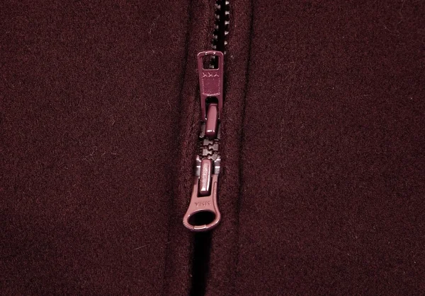 ヨウジヤマモト ファムYohji Yamamoto FEMME ウールフェルトドルマンジップアップコート ボルドー2 K-77997_012