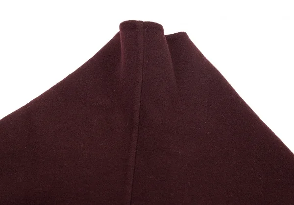 ヨウジヤマモト ファムYohji Yamamoto FEMME ウールフェルトドルマンジップアップコート ボルドー2 K-77997_015