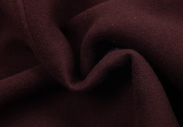 ヨウジヤマモト ファムYohji Yamamoto FEMME ウールフェルトドルマンジップアップコート ボルドー2 K-77997_016