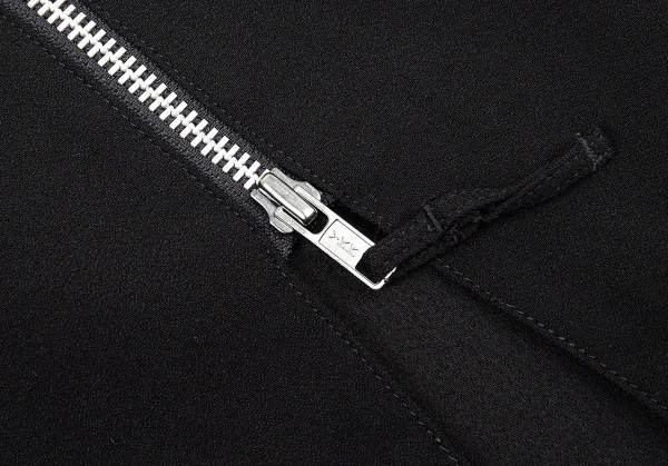 ジャンポールゴルチエ クラシックJean Paul GAULTIER CLASSIQUE ジョーゼットジップデザインスカート 黒42 K-78056_006