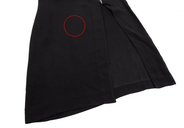 ジャンポールゴルチエ クラシックJean Paul GAULTIER CLASSIQUE ジョーゼットジップデザインスカート 黒42 K-78056_007
