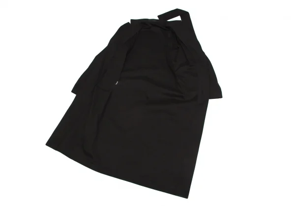 ヨウジヤマモト ファムYohji Yamamoto FEMME ペイントデザインコットンロングジャケット 黒1 K-78079_012